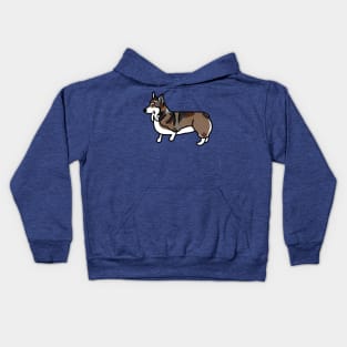 Dog Art Corgi Line and Color Kids Hoodie